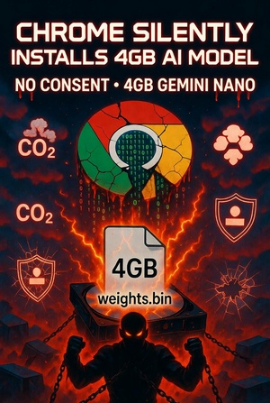 Google Chrome silently installs a 4 GB AI model on your device
